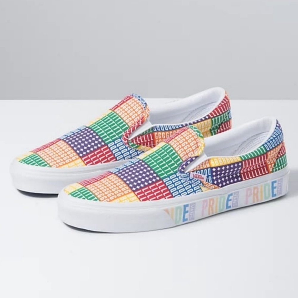 VANS Classic Slip-On PRIDE LGBTQ+ Multicolor Rainbow Low Top